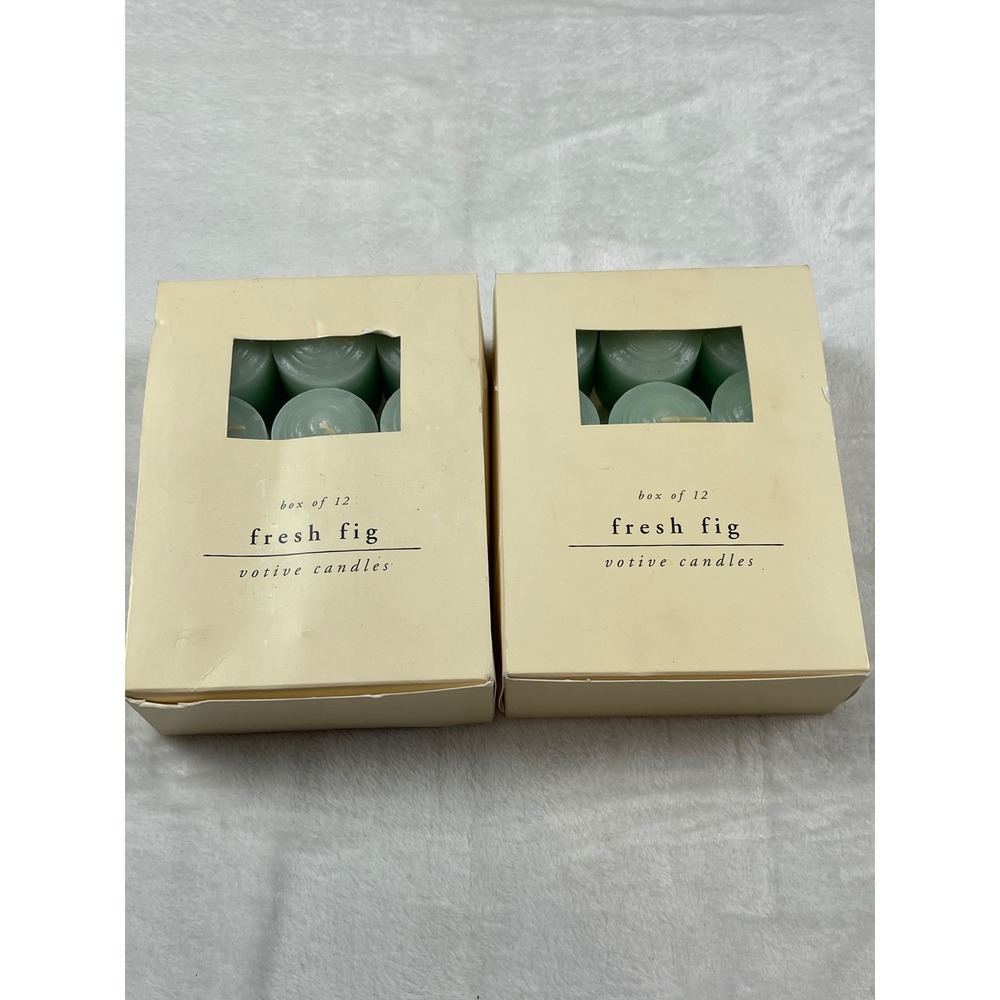 Pier 1 Imports Fresh Fig Votive Candles 24 Count Green Scented Discontinued